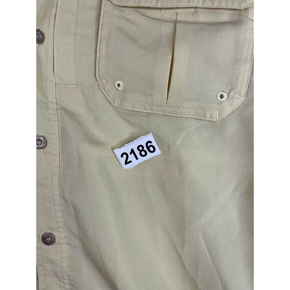 Aftco Shirt Men's Medium Button-Down Yellow Vented Fishing Apparel Outdoor - Picture 5 of 5